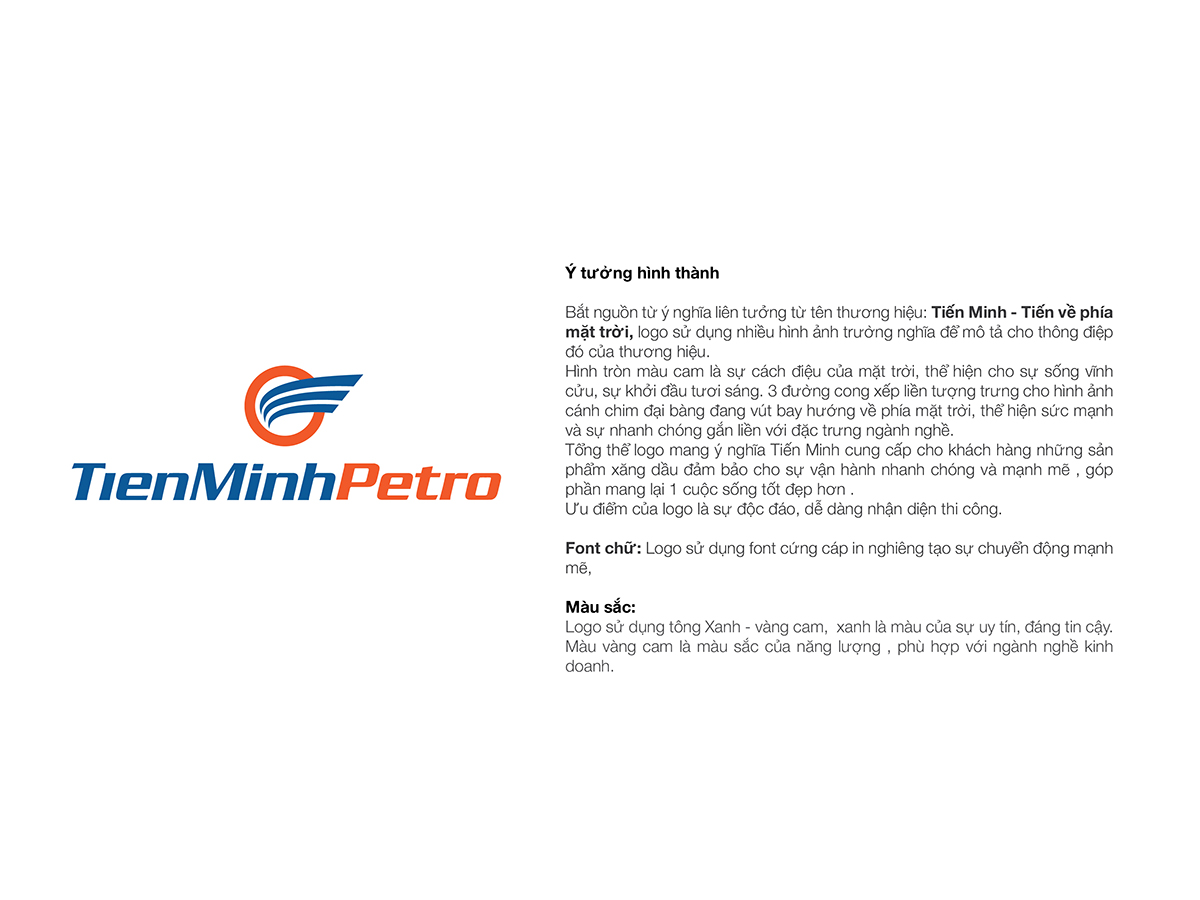 TIẾN MINH PETRO - Thiết kế logo thương hiệu ngành dầu khí - xăng dầu Tiến Minh Petro